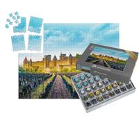 puzzleYOU : Smart Sorted® | Puzzle Photo 1000 pièces « Vue sur Carcassonne Depuis Un vignoble, Languedoc-Roussillon, AUDE, Occitanie, France »