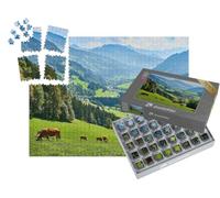 puzzleYOU : Smart Sorted® | Puzzle Photo 1000 pièces « Vue sur la Belle vallée du Zillertal au Tyrol, Autriche »