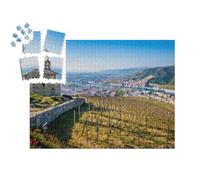 puzzleYOU : Smart Sorted® | Puzzle Photo 1000 pièces « Vue sur la Chapelle Saint Christophe et la Ville de Tain l'hermitage »