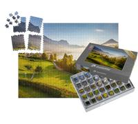 puzzleYOU : Smart Sorted® | Puzzle Photo 1000 pièces « Vue sur Le Jardin verdoyant du Matin »