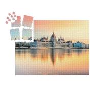 puzzleYOU : Smart Sorted® | Puzzle Photo 1000 pièces « Vue sur Le Parlement de Budapest au Coucher du Soleil, Hongrie »