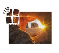 puzzleYOU : Smart Sorted® | Puzzle Photo 1000 pièces « Vue sur Le Rocher de l'éléphant, Paysage en Arabie Saoudite »