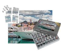puzzleYOU : Smart Sorted® | Puzzle Photo 1000 pièces « Vue sur Le Suquet - la Vieille Ville et Le Port Le Vieux de Cannes, France »
