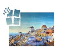 puzzleYOU : Smart Sorted® | Puzzle Photo 1000 pièces « Vue sur Le Village d'Oia sur l'île de Santorin, Grèce »