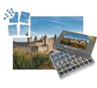 puzzleYOU : Smart Sorted® | Puzzle Photo 1000 pièces « Vue sur Les Arbres d'automne et la Vieille Ville de Carcassonne. Languedoc »