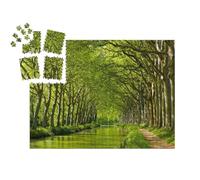 puzzleYOU : Smart Sorted® | Puzzle Photo 1000 pièces « Vue tardive de Printemps sur Le Canal du Midi à Toulouse, sud de la France »