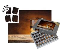 puzzleYOU : Smart Sorted® | Puzzle Photo 1000 pièces « Whisky et Glace sur Une Table en Bois »