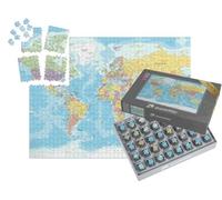 puzzleYOU : Smart Sorted® | Puzzle Photo 1000 pièces « World Map Classic Color Political - Illustration détaillée vectorielle »
