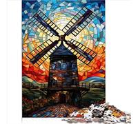 Puzzling for Gift 1000 Pieces for Adults Gifts Colorful Windmills Cardboard Puzzles for Adults Kids 12+ Learning Educational Toys Family Games 1000pcs(26x38cm)