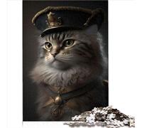 Puzzling for Gift Art Jigsaw Puzzles for Adults 1000 Pieces Napoleon Dress Cat Wood Puzzle for Adults Kids 12+ Precision Cut 1000 Piece Jigsaw Puzzle (50x75cm)