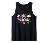Puzzling is My Therapy Citation Puzzle pour Fans Débardeur