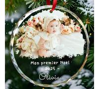 Puzzlo Boule de Noel Personnalisée Bebe, Décoration Noël Sapin Personnalisé