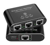 PVBCTCSID Répartiteur Ethernet 1 vers 3 1000 Mbps - Prend en charge la mise en réseau simultanée de 3 appareils - Fonctionne avec câble Cat5/5e/6/7/8