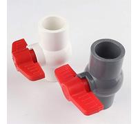 PVC 20pcs 25mm PVC Vanne à boisseau sphérique 3/4" filetage femelle Globe Valve poissons d'aquarium Adaptateur réservoir jardin irrigation Connecteurs pipe à eau tuyau en PVC