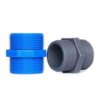 PVC 20pcs / lot 1/2"~ 2" Filetage mâle PVC Joints Jardin Irrigation Connecteurs tuyau d'eau Equal Dia 20~63mm aquarium Raccords for tubes tuyau en PVC