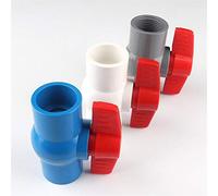 PVC 32mm PVC Vanne à boisseau sphérique 1" filetage femelle Globe Valve Fish Aquarium Adaptateur réservoir Jardin Système d'irrigation Connecteurs pipe à eau tuyau en PVC