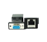 PVC Adaptateur Convertisseur D'extension Noir Rj45 en Vga 2 Pièces | Transmission Vidéo Haute Définition, Atténuation du Signal Proche de Zéro, Connexion Sécurisée, Résistance à Corrosion