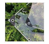 PVC bache de Transparente 3x5 m, armée Epaisse avec Oeillets Vinyle bâche Solide Protection Plastique imperméable pour Exterieur Balcon pergola Serre terrasse