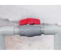 PVC Ball Valve,Compact Bi-Directional T Ball Valve for Sewer Pipe Control Flow,Grey 32mm