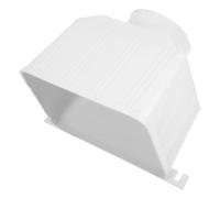 PVC Déviateur de Canalisation de Gouttière Blanc | Bouche Large, Diamètre Intérieur 90mm, Raccordement Facile aux Tuyaux et Barils, Réduit Nettoyage, Entretien au Sol