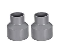 PVC DWV Réducteur de Couplage Schedule 40 Gris Douille 40mm x 63mm 2pcs