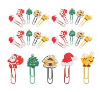 PVC et Métal Marque-pages de Noël Clips Décoratifs, 25 Pièces