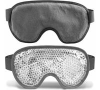 PVC Eye Mask Cooling Hot Cold Compress Gel Beads For Puffy Eyes Dark Circles Reduce Dry Sleep(1Pc Grey)