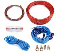 PVC Kit de Câblage Métal pour Amplificateur de Voiture 8ga | Connexion Stable, Installation Facile, Performance Robuste, pour Modifications Audio, Véhicules et Ampli