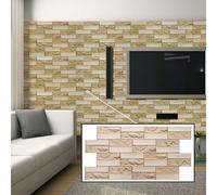 PVC Panneaux muraux 3D effet brique, pour décoration murale intérieure, non adhésifs, 1 pièce, Beige Paneling Brick