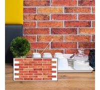 PVC Panneaux muraux 3D effet brique, pour décoration murale intérieure, non adhésifs, 1 pièce, Wall