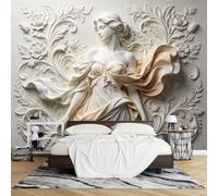 PVC Papier Peint, Papier Peint Mural Adhésif 3D Effet Relief Représentant Une Déesse Classique 280 x 460 cm Amovible Imperméable Idéal pour le Salon Ou la Chambre Décoration Murale Artistique