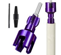 Pvc Pipe Threader, Pipe Extractor, 3.62 Inches Internal and External Alloy Steel Design, Plumbing Repair Tool for Construction Garden Basement Outdoor Home Improvement, Silver