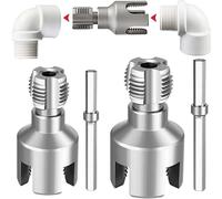 PVC Pipe Threading Tool,2 Pipe Thread Cutting Tool,Electric Pipe Threading Machine,Pipe Tapping Kit-External and Internal Cutting Device for Industrial Work