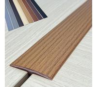 PVC Profilé En T Barre De Seuil 1 Mètres De Porte Plinthe Souple Autoadhésive Autocollant Autocollant Profil Transition Sol Compatible Joint Plan De Travail Cuisine(Yellow oak,5cm*600cm)