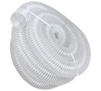PVC-Schlauchrohr, flexibler transparenter 6 in / 15 cm Schlauch mit Stahldraht, dehnbarer Industriesaugschlauch zur Staubabsaugung in der Holzverarbeitung