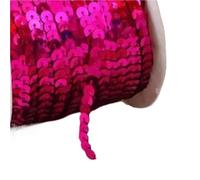 PVC Sequin Paillette Trim String | Multicolor 5/10 yards: Crafts, Clothing, Gift Wrap, Party, Scrapbook(Deep pink,5 yards)