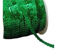 PVC Sequin Paillette Trim String | Multicolor 5/10 yards: Crafts, Clothing, Gift Wrap, Party, Scrapbook(Deep green,10 yards)