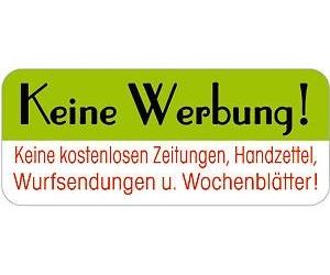 PVC Stickers pour boîte aux lettres - Boîte aux lettres pas de la Publicité - 302081 - Taille env. 48 x 20 mm