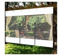 PVC Tarpaulin， Rideau latéral en bâche d'extérieur avec Fermeture éclair, imperméable, Blanc, Transparent, Plusieurs Tailles(250x230cm(8.2 * 7.5ft))