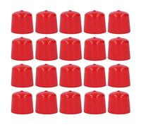 PVC Thread Protector Caps 20Pcs | Red Elastic Flame Retardant & Environmentally Stable | Lightweight End Caps for Pipe Fittings/Hydraulic Joints/Valves (40mm)