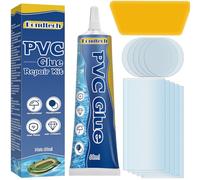 PVCJSB-02 Kit de réparation imperméable pour Piscine à remous, Spa Gonflable, lit Gonflable, château Gonflable et Objets gonflables, Tente, Colle PVC (60 ML)