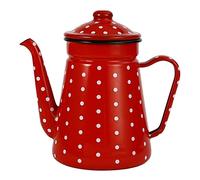 Pvczool 1.2L éMail CafetièRe Verser sur Lait Cruche Pichet ThéIèRe pour CuisinièRe à Gaz et CuisinièRe à Induction A