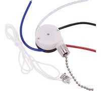 Pvczool Kit de Commutateur de Ventilateur de Plafond 3 Vitesses 4 Fils, Commutateur de ContrôLe de à GlissièRe, Commutateur de de Traction ZE-208S avec Corde Argent