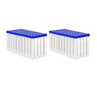 Pvczool Tubes à Centrifuger Coniques 100 PièCes 15 ML avec Bouchons à Vis, RéCipient de Test de Laboratoire Gradué et Marques D'éCriture
