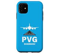 PVG Airport Shanghai, China Airplane atterrissage sur Piste Coque pour iPhone 11
