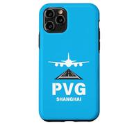 PVG Airport Shanghai, China Airplane atterrissage sur Piste Coque pour iPhone 11 Pro