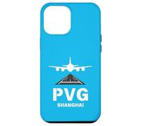 PVG Airport Shanghai, China Airplane atterrissage sur Piste Coque pour iPhone 12 Pro Max