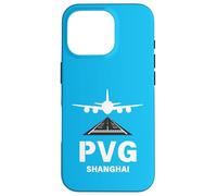 PVG Airport Shanghai, China Airplane atterrissage sur Piste Coque pour iPhone 16 Pro