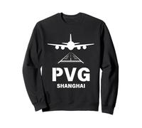 PVG Airport Shanghai, China Airplane atterrissage sur Piste Sweatshirt
