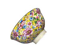 PVGYUJFD Bols en Porcelaine Chinoise, Bol de Riz en Porcelaine Style Palais Ancien Chinois, 14,1 cm 5, Pouces Bleu Blanc Seau Couleur Fleur longévité Bol pêche Antique